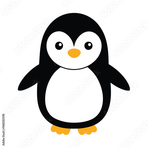 Playful penguin illustration for cheerful designs photo