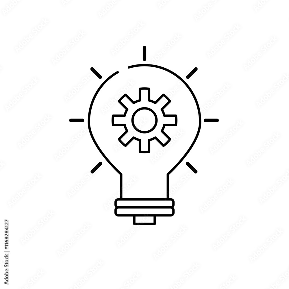 Innovation line icon concept on white background. Innovation line icon concept on white background.