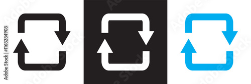 Refresh icon vector. Reload icon vector. Update icon. convert icon. isolated on white and black background. vector illustration. EPS 10