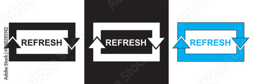 Refresh icon vector. Reload icon vector. Update icon. convert icon. isolated on white and black background. vector illustration. EPS 10