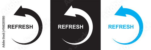 Refresh icon vector. Reload icon vector. Update icon. convert icon. isolated on white and black background. vector illustration. EPS 10