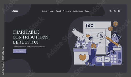 Tax Deductions. Flat Vector Illustration
