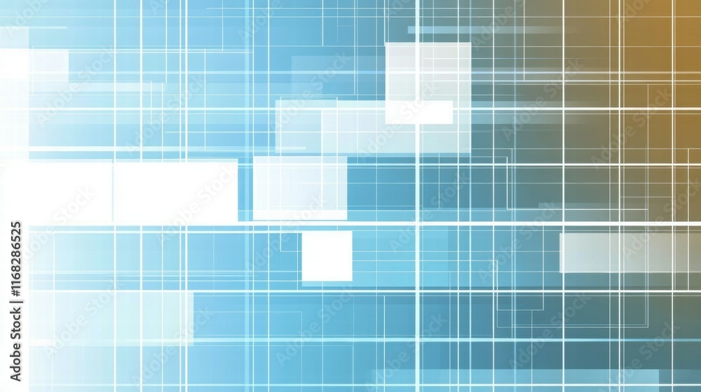 Abstract geometric design with blue and white grids, suggesting technology and digital concepts. Abstract geometric design with blue and white grids, suggesting technology and digital concepts.