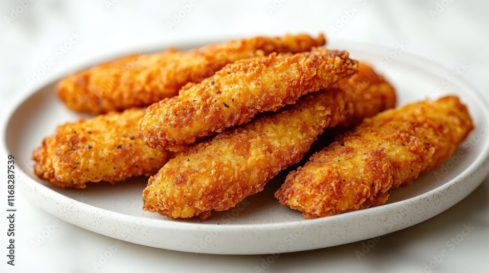 Crispy Fried Chicken Tenders with Golden Crust Delicious Snack Crispy Fried Chicken Tenders with Golden Crust Delicious Snack