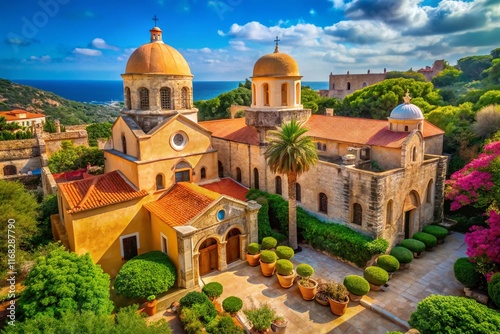 Aghia Triada Monastery Crete: Picturesque Greek Orthodox Monastery in Chania photo