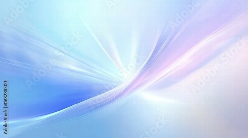 Soft, abstract gradient design with flowing lines in blue and pink hues.