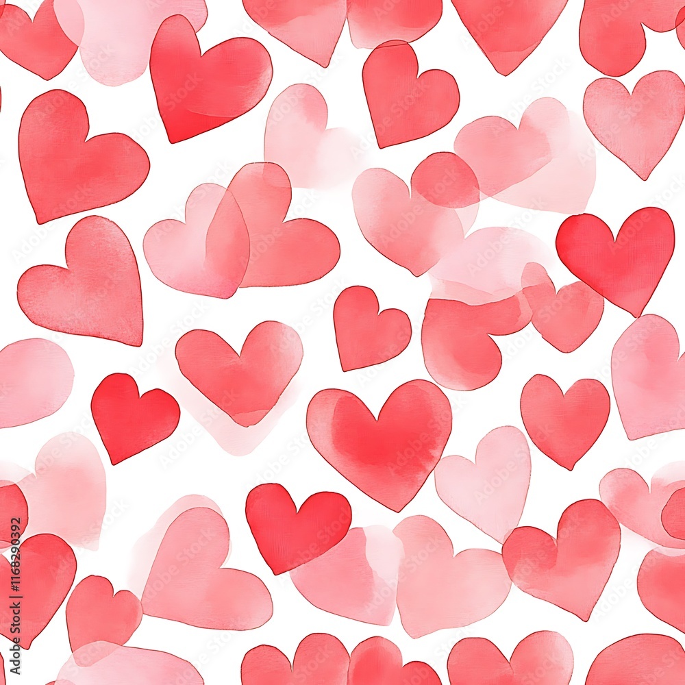 A Beautiful Pattern of Red and Pink Hearts for Your Romantic Design A Beautiful Pattern of Red and Pink Hearts for Your Romantic Design