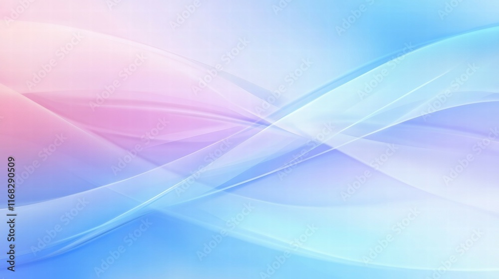 Obraz premium Abstract soft waves in pastel colors create a calming and serene background.