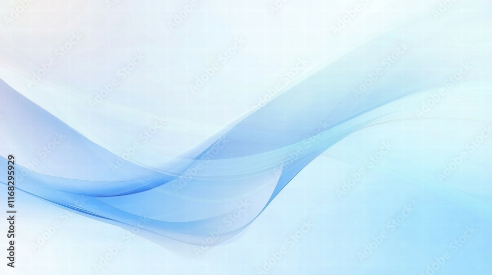Obraz premium Soft blue abstract waves creating a serene and calming background.