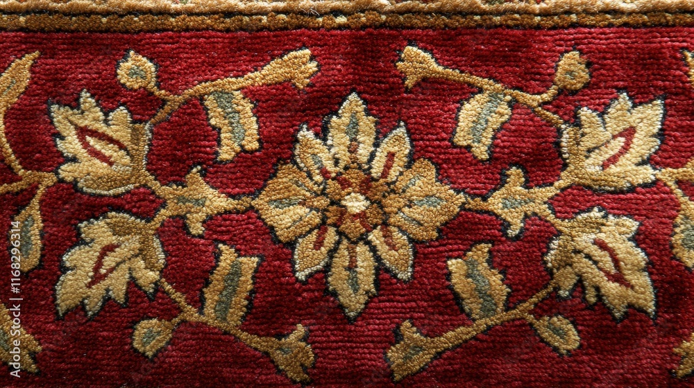 Close-up of Red and Gold Carpet Texture Close-up of Red and Gold Carpet Texture