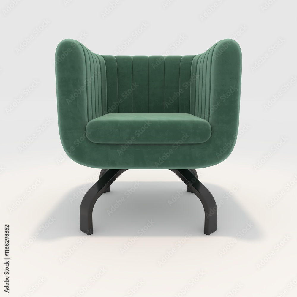 Fototapeta premium 3d render armchair design element. Furniture Collection