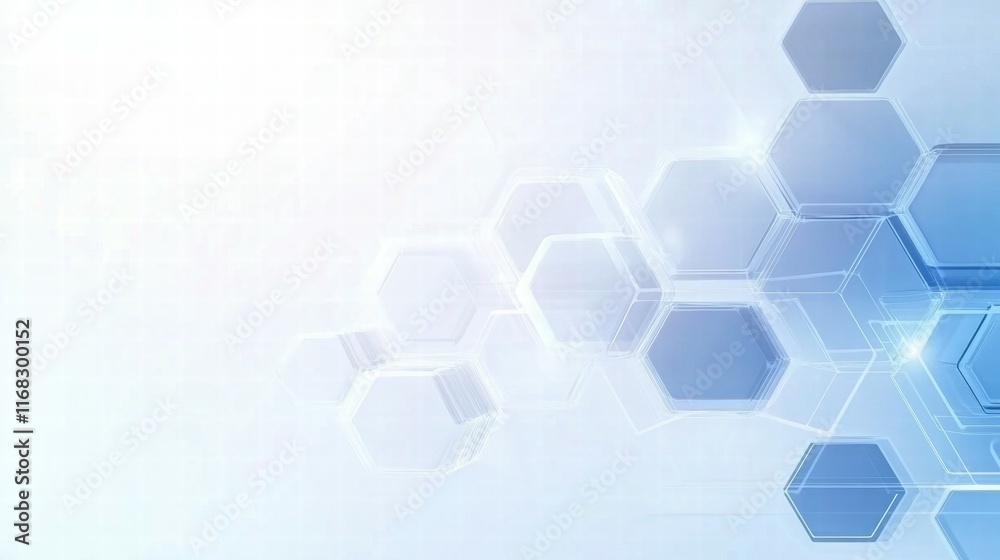 Abstract geometric background with hexagonal shapes in blue tones. Abstract geometric background with hexagonal shapes in blue tones.