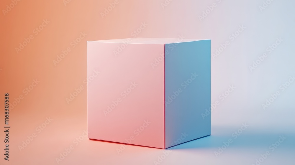 Close-up of a product box with branding and a clean design for an e-commerce ad Close-up of a product box with branding and a clean design for an e-commerce ad