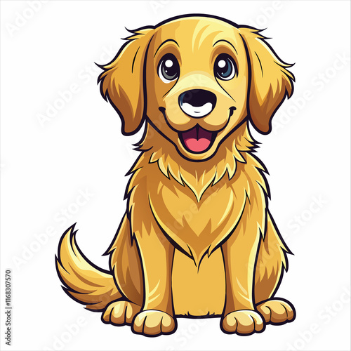 Canvastavla Cute Dog  logo vector design.