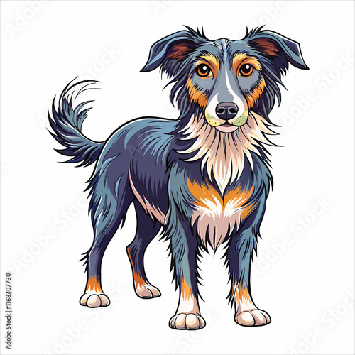 Canvastavla Cute Dog  logo vector design.