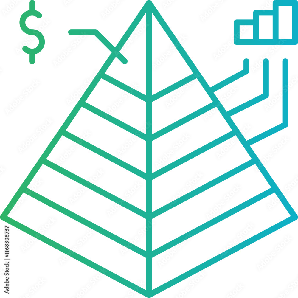 Financial Analytics icon single vector illustration Financial Analytics icon single vector illustration