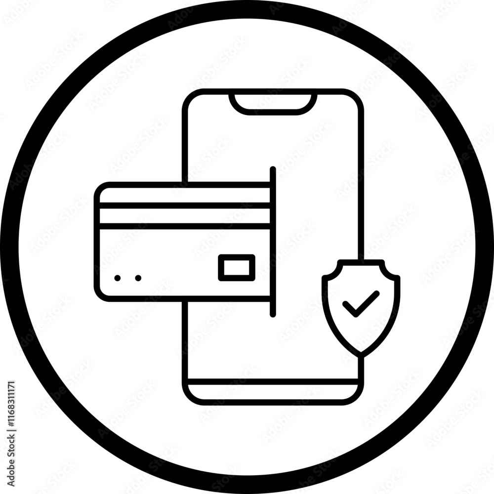 Secure Online Transaction icon single vector illustration Secure Online Transaction icon single vector illustration
