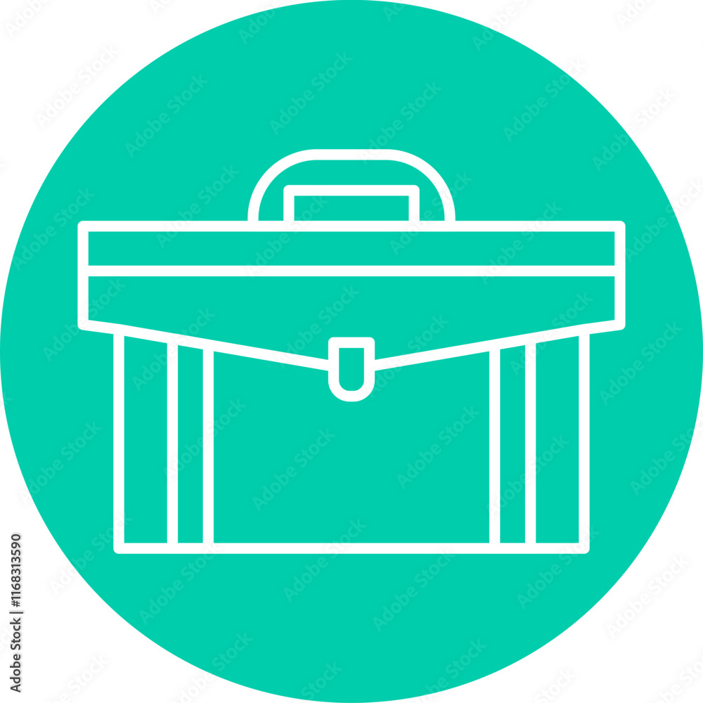 Briefcase icon single vector illustration