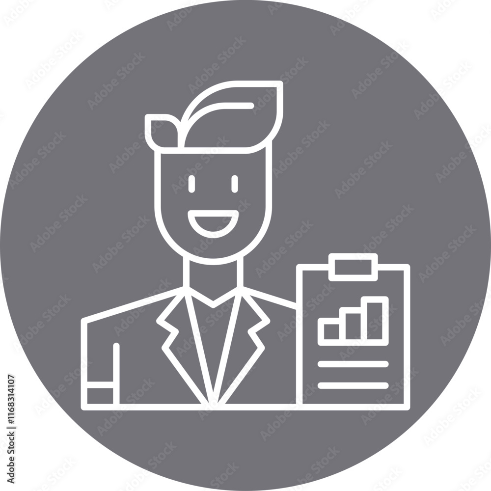 Business Analyst icon single vector illustration Business Analyst icon single vector illustration