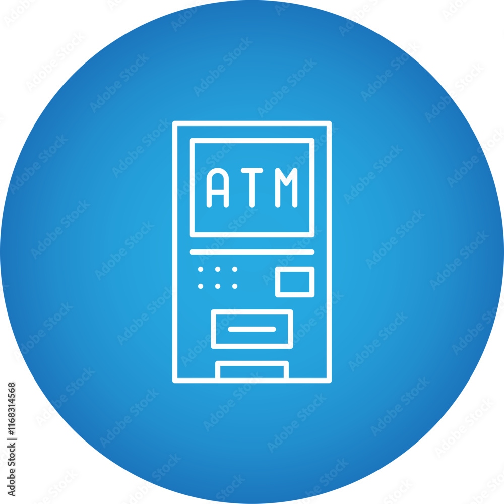 ATM icon single vector illustration ATM icon single vector illustration