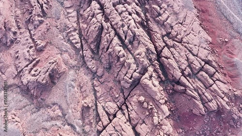 Wallpaper Mural Aerial southern Nevada slot canyon red rock mountain fast pull. Desert red rock mountains, cliff and canyons. Landscape nature in southern Nevada near Lake Mead. Off road trail riding in 4x4 vehicles. Torontodigital.ca