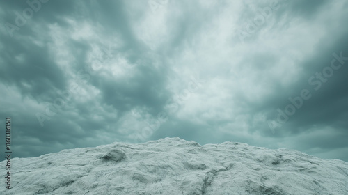 Moody Teal Landscape: Hill ...