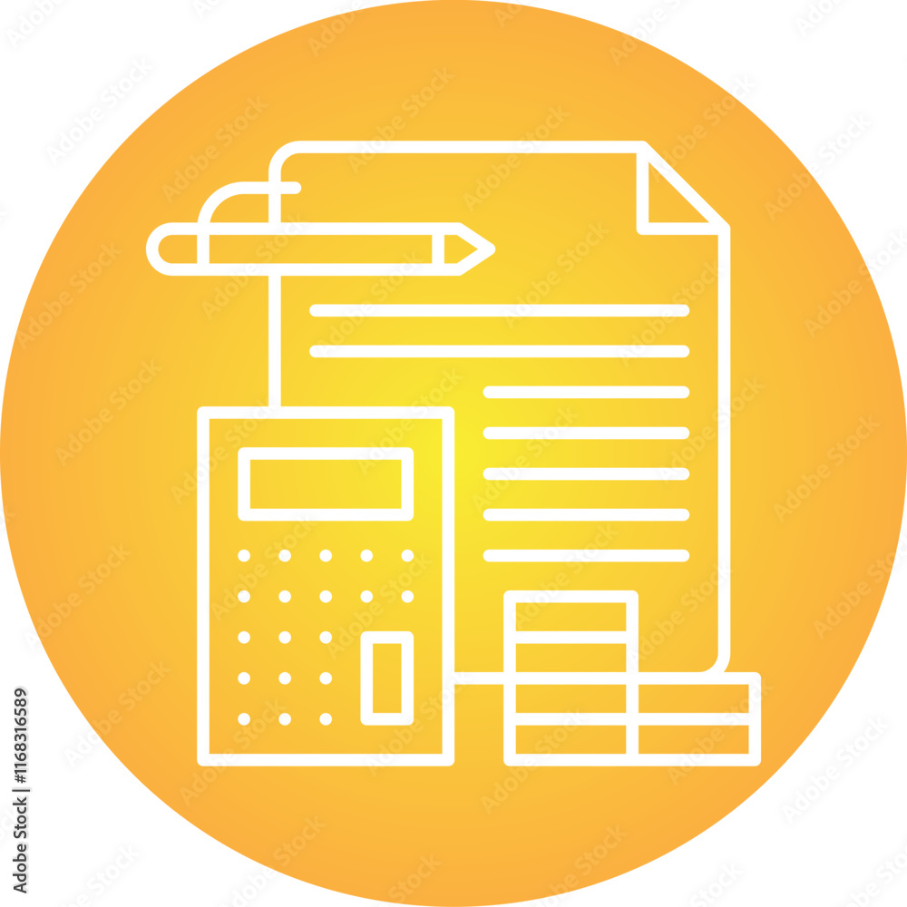 Budgeting icon single vector illustration