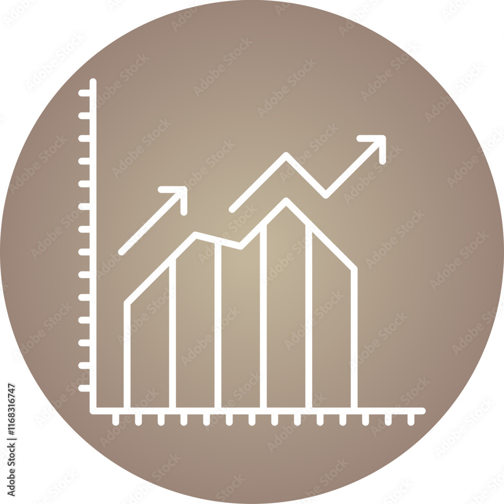 Financial Graph Growth icon single vector illustration Financial Graph Growth icon single vector illustration