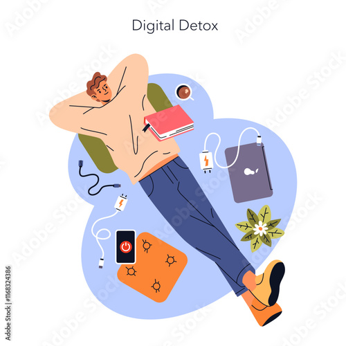 Burnout Breaks. Flat Vector Illustration
