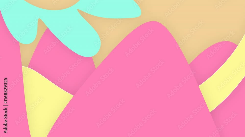 Cute colorful cartoon animated abstract background with waves, simplicity and creativity
Cute colorful cartoon animated abstract background with waves, simplicity and creativity