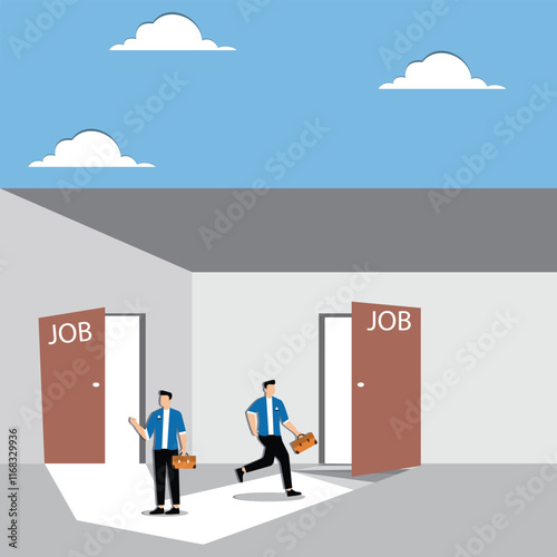 Choice of Employment or Career, Career Opportunities and Thresholds, Businessman's Choice of Low and High Thresholds for Door Entry
