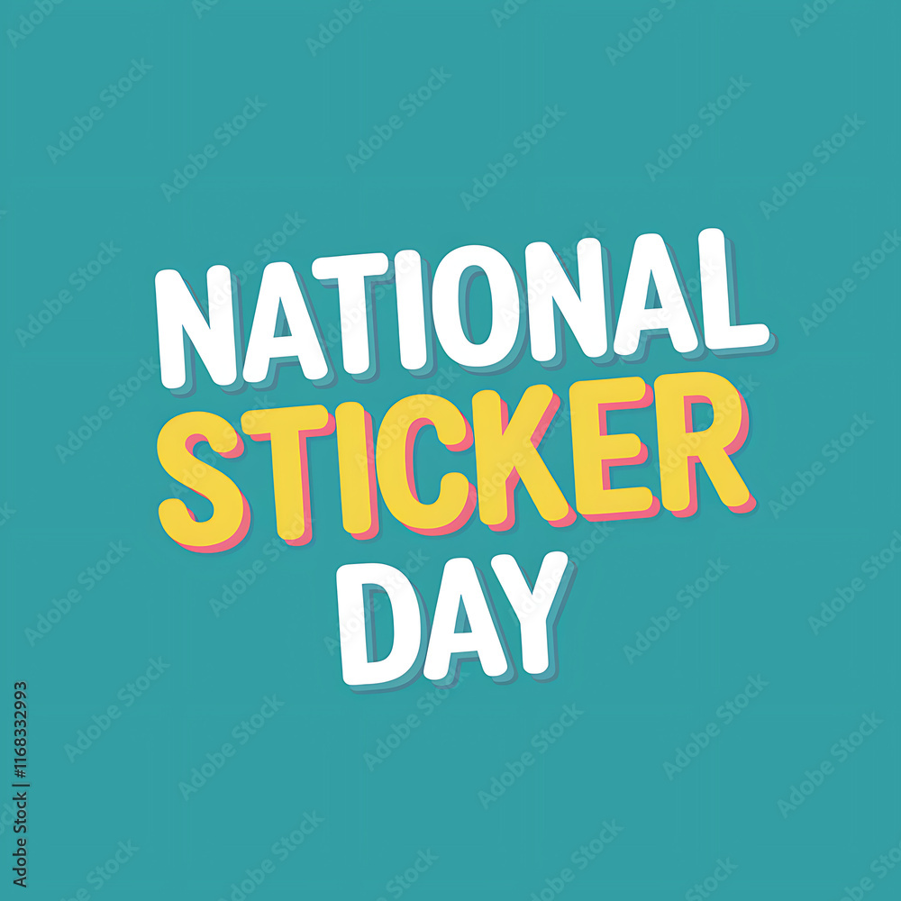 Obraz premium national sticker day