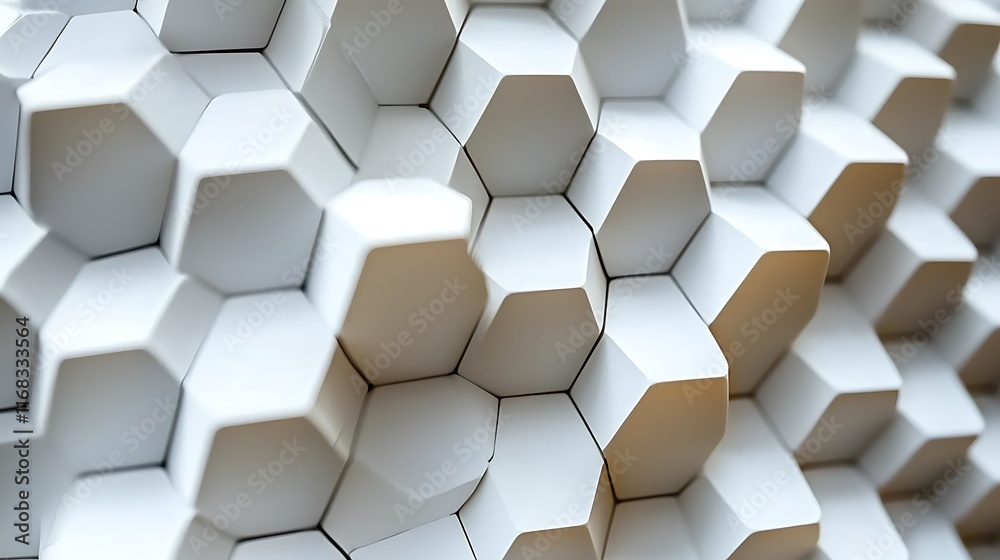 Abstract White Hexagonal Geometric Pattern Design Abstract White Hexagonal Geometric Pattern Design