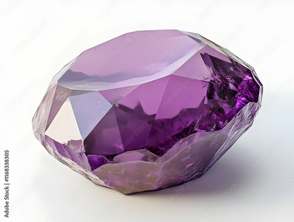 A stunning amethyst gemstone showcasing its vibrant purple hues and intricate facets that catch the light beautifully. A stunning amethyst gemstone showcasing its vibrant purple hues and intricate facets that catch the light beautifully.