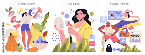 Biohacking. Flat Vector Illustration