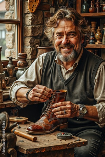 Wallpaper Mural AI artigiano ciabattino al lavoro 04 Torontodigital.ca