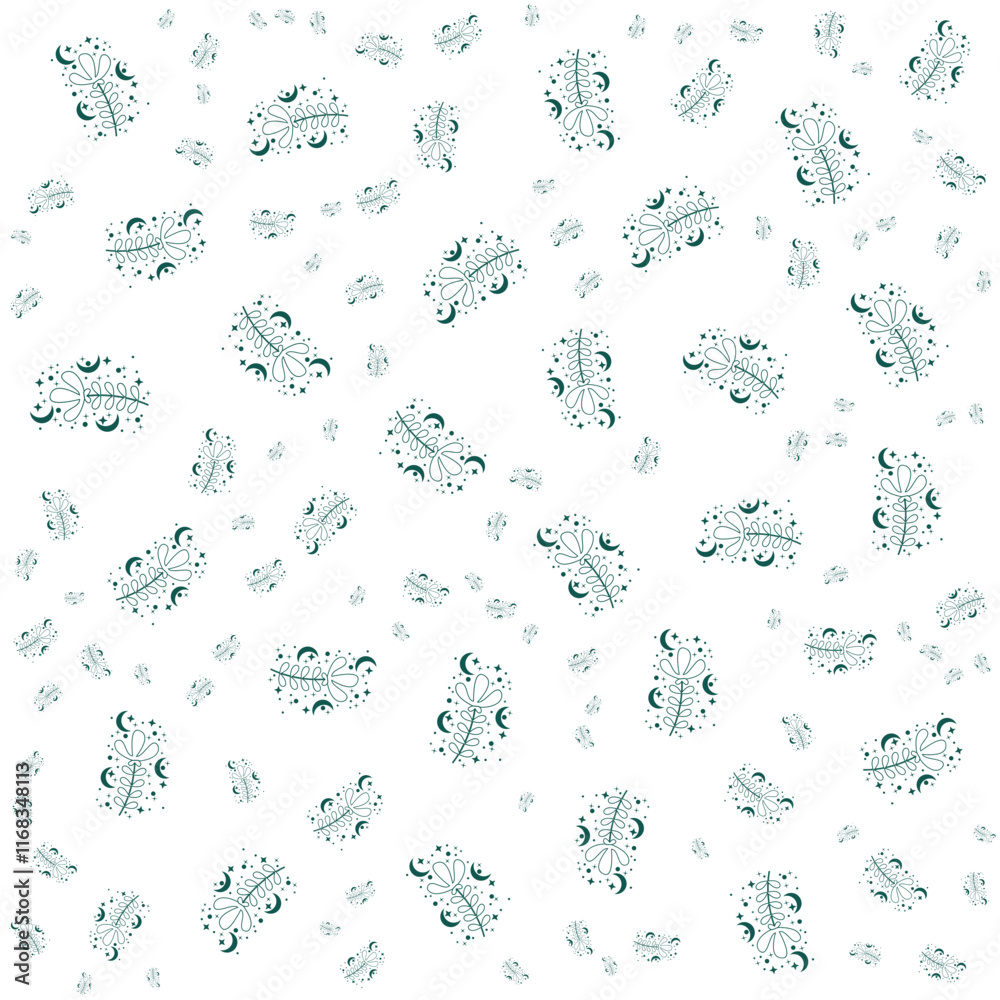 Aesthetic Floral Line Circle Moon Pattern Aesthetic Floral Line Circle Moon Pattern