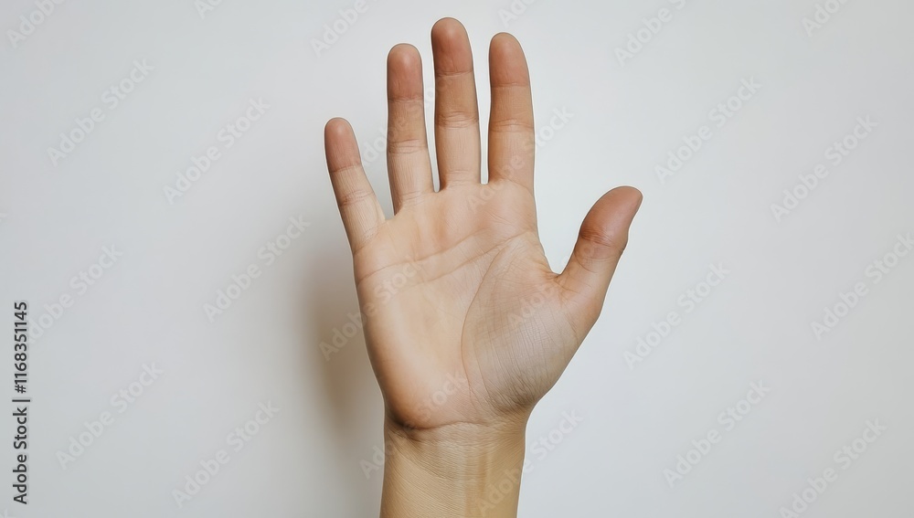 Open hand palm up, isolated on white background. Open hand palm up, isolated on white background.