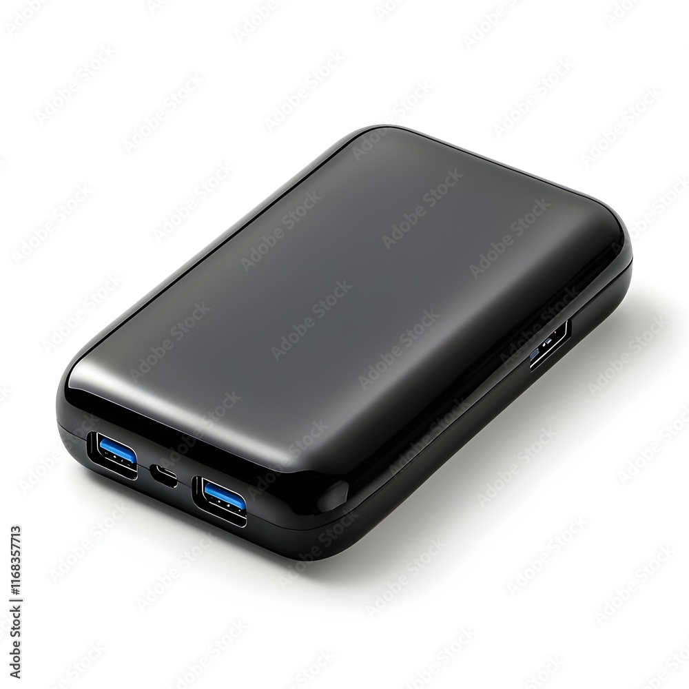 Compact Black Power Bank for Travel and Tech Promotions Compact Black Power Bank for Travel and Tech Promotions