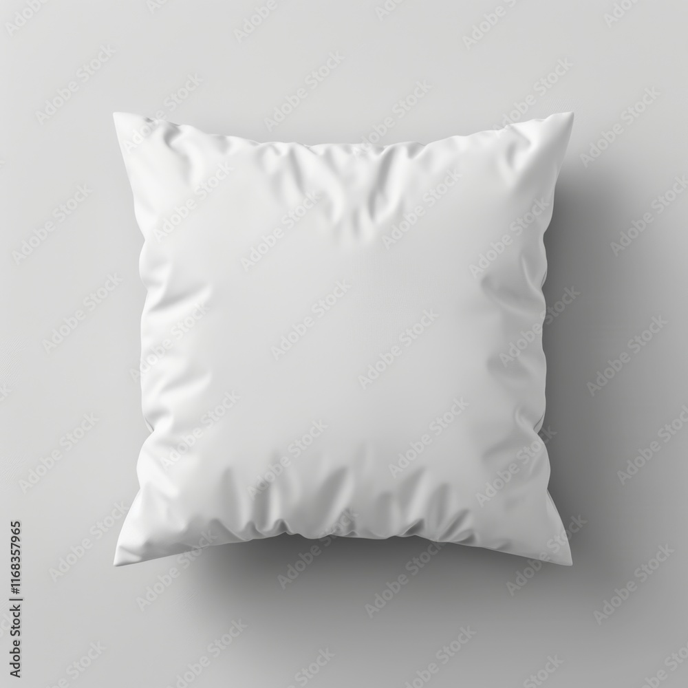 White square pillow mockup on light background. (1) White square pillow mockup on light background. (1)