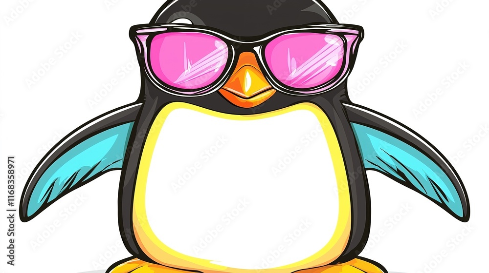 Obraz premium Cool Penguin with Sunglasses