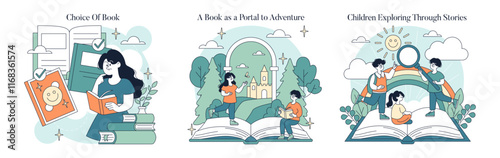 World Book Day. Flat Vector Illustration