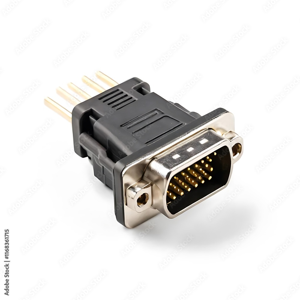 D-Sub Connector isolated on a white background D-Sub Connector isolated on a white background