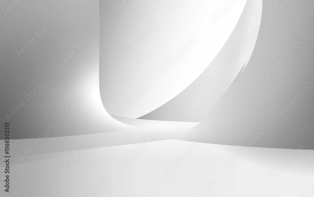 Abstract white curved architectural background. Abstract white curved architectural background.