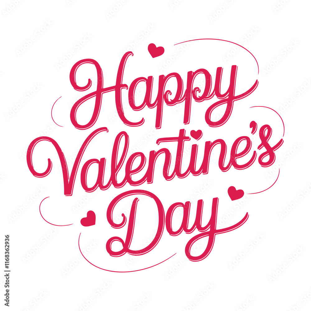 Happy Valentine's Day typography design Happy Valentine's Day typography design