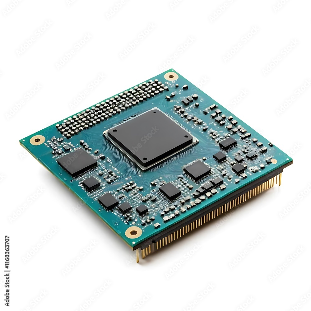 Microprocessor isolated on a white background Microprocessor isolated on a white background