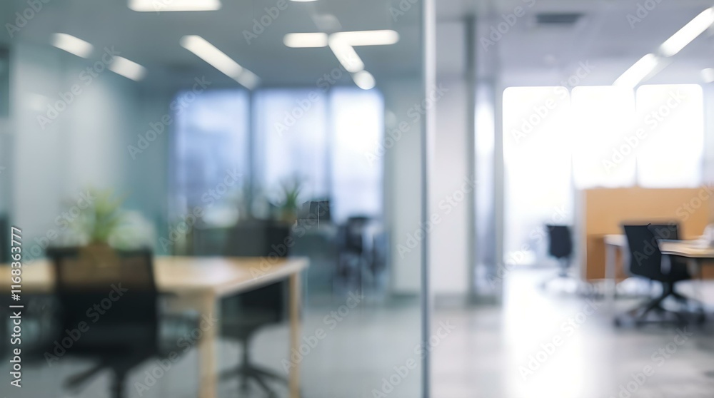 Modern Office Interior with Blurred Abstract Background, Perfect for Work Environment Themes Modern Office Interior with Blurred Abstract Background, Perfect for Work Environment Themes