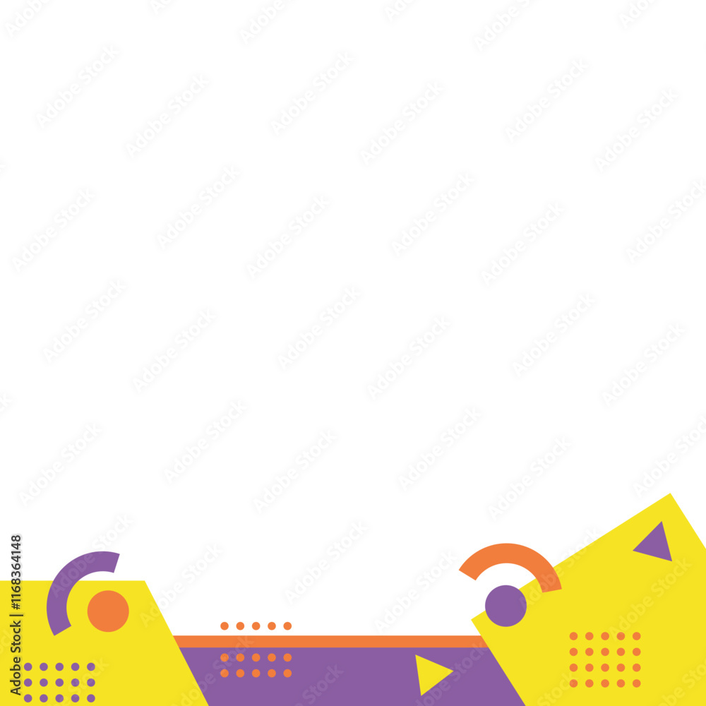 Geometric Memphis Footer Geometric Memphis Footer