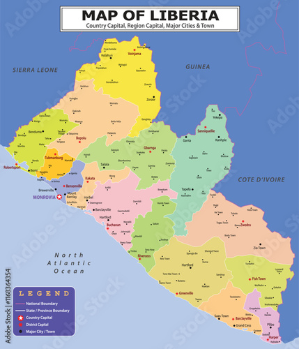 African Countries Geography Political map. Political map of country with capital, province or state capital, major cities and town.