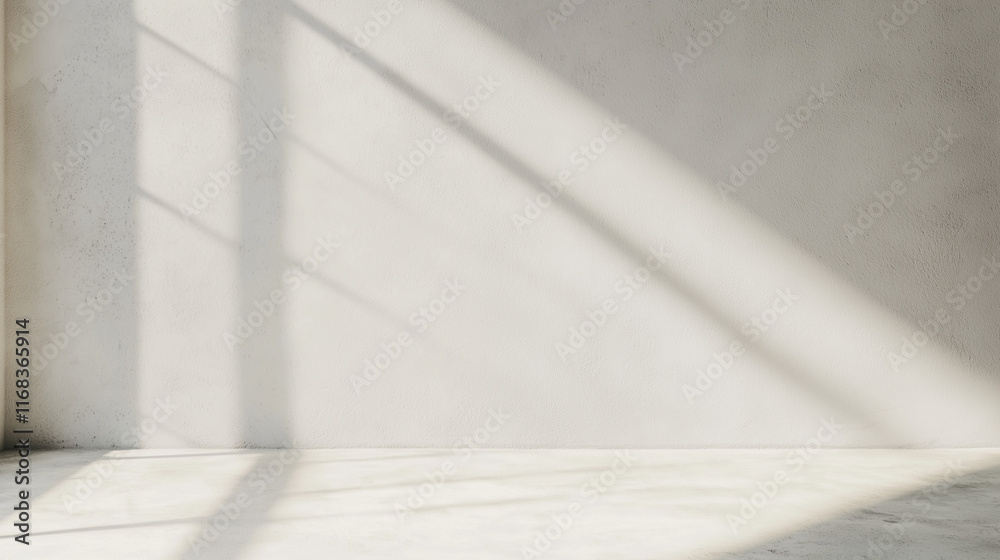 Sunlit Interior: Light and Shadow Play on a Wall Sunlit Interior: Light and Shadow Play on a Wall
